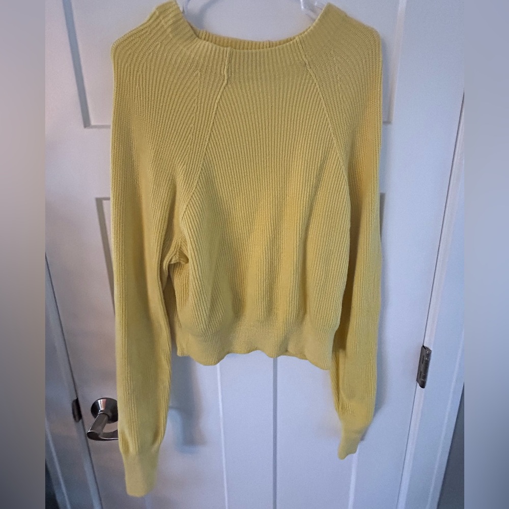 Free people yellow crop sweater - Size small